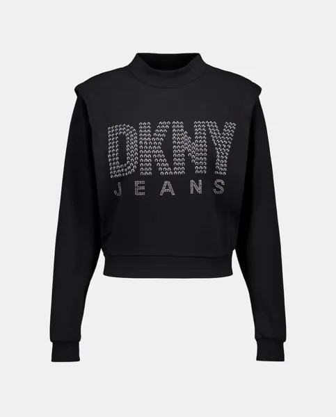 Женский свитер с крупным принтом Dkny Jeans, черный