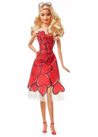 Кукла Barbie в красном платье, 30 см, FXC74