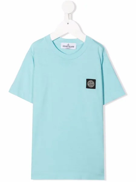 Stone Island Junior футболка с нашивкой-логотипом