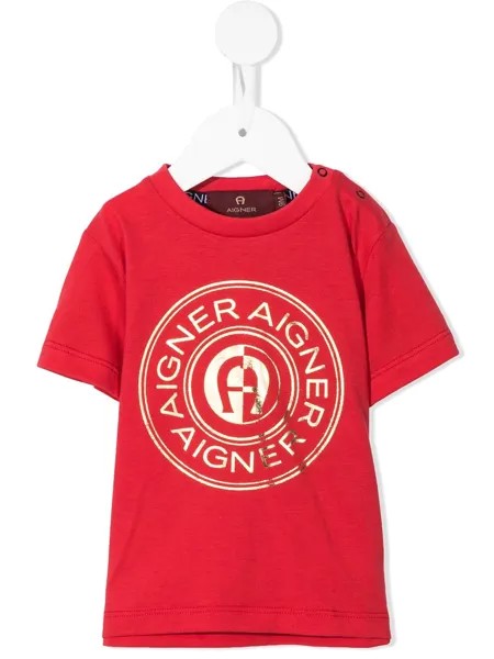 Aigner Kids футболка с логотипом