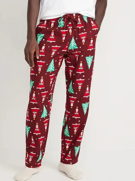 NWT Old Navy Santa Рождественская елка Фланелевые пижамные штаны для сна Мужские SML