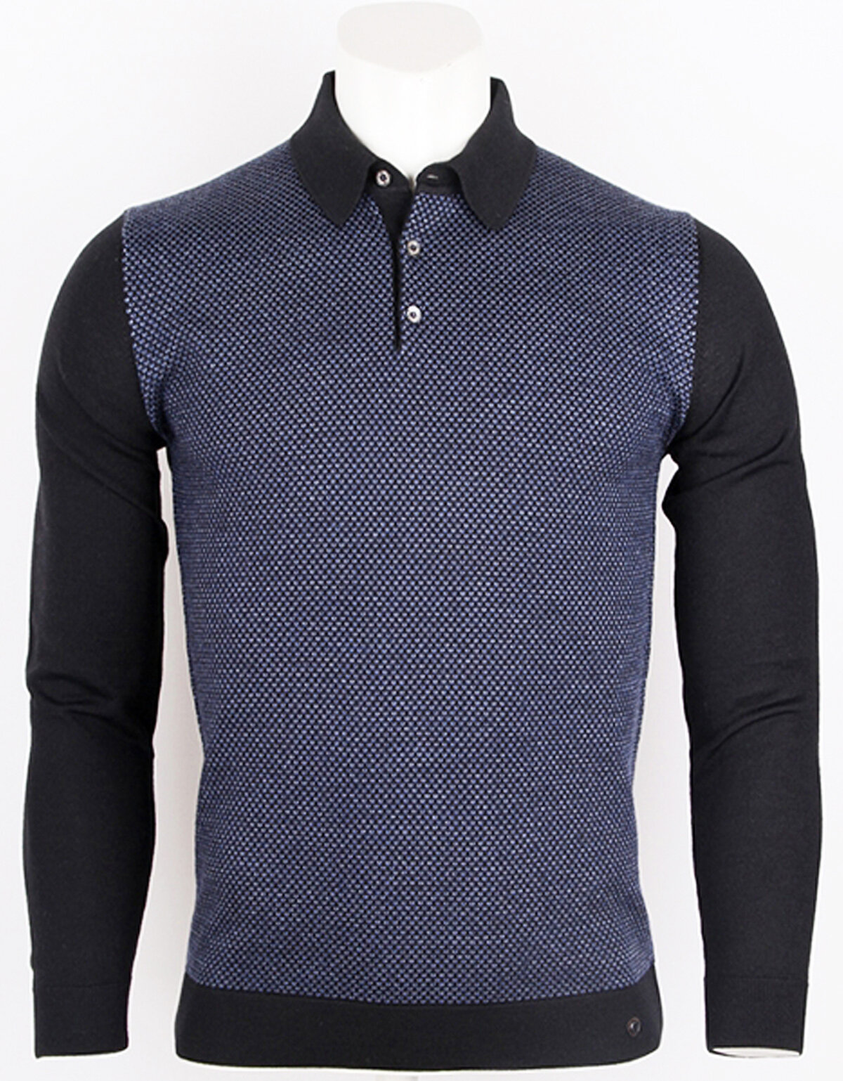 Лонгслив-поло мужской Gratude 422-10 синий 3XL