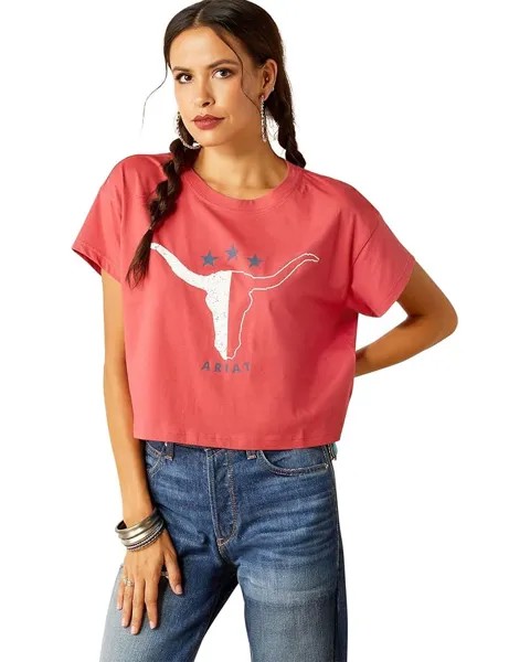 Футболка Ariat Lone Star, цвет Garnet Rose