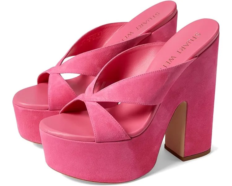 Туфли Stuart Weitzman Miami Sohigh 145 Platform Slide, цвет Hot Pink