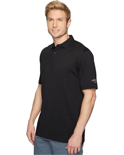 Поло Callaway Opti-Dri Micro-Hex Solid Polo, цвет Caviar