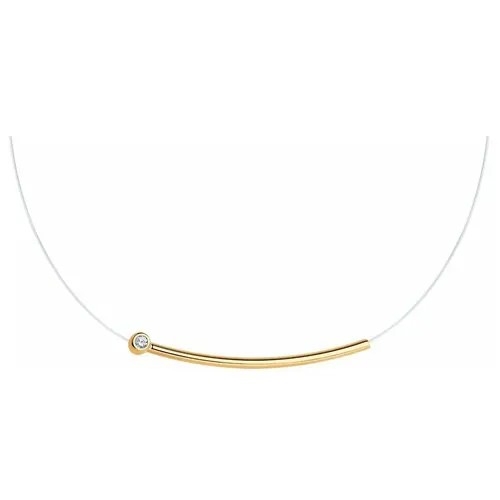 Колье Diamant из золота с фианитом 51-170-01474-1, размер 38 см