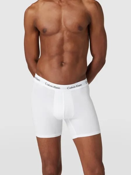 Брюки Classic Fit Retro в упаковке по 3 шт., длинные штанины Calvin Klein Underwear, белый