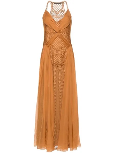 Alberta Ferretti платье макси, коричневый