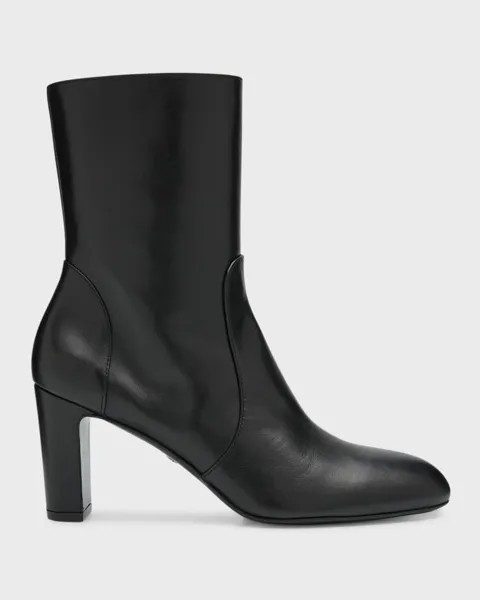 Кожаные ботильоны Vida на массивном каблуке Stuart Weitzman