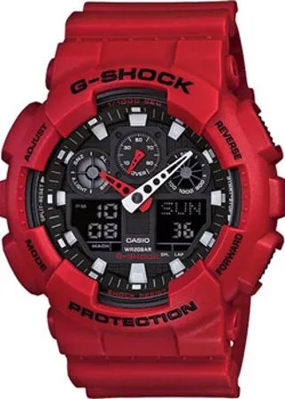 Японские наручные  мужские часы Casio GA-100B-4A. Коллекция G-Shock