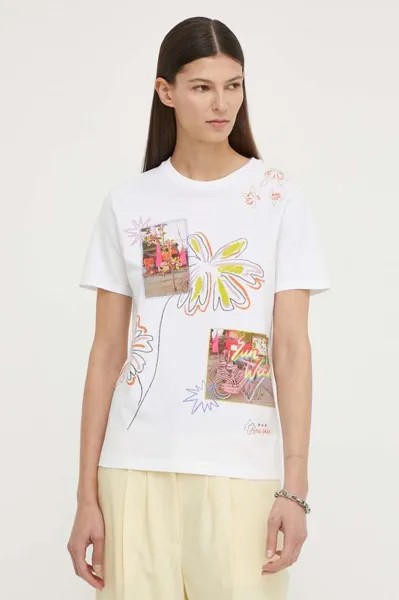 Хлопковая футболка PS Paul Smith, белый
