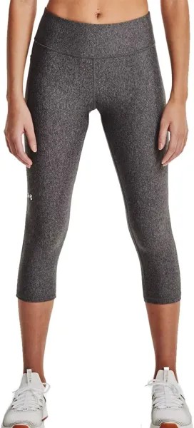 Брюки HeatGear Armour Mid Capris Under Armour, цвет Charcoal Light Heather/White