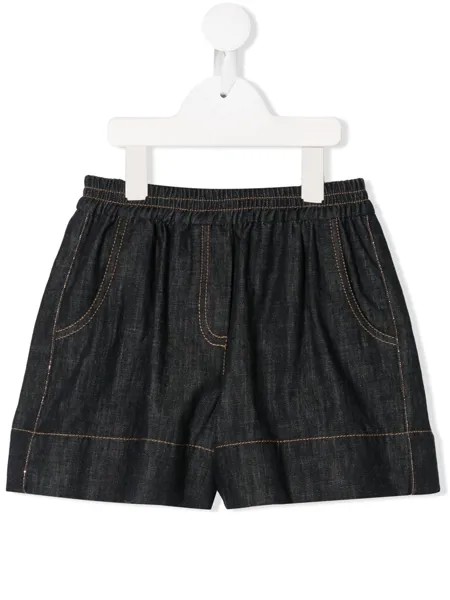 Brunello Cucinelli Kids джинсовая юбка