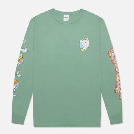 Мужской лонгслив RIPNDIP Must Be Heaven, цвет зелёный, размер L