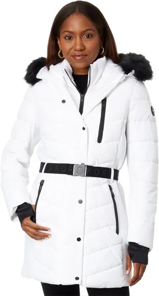 Пуховик Michael Kors Belted Active Puffer A421168C, белый