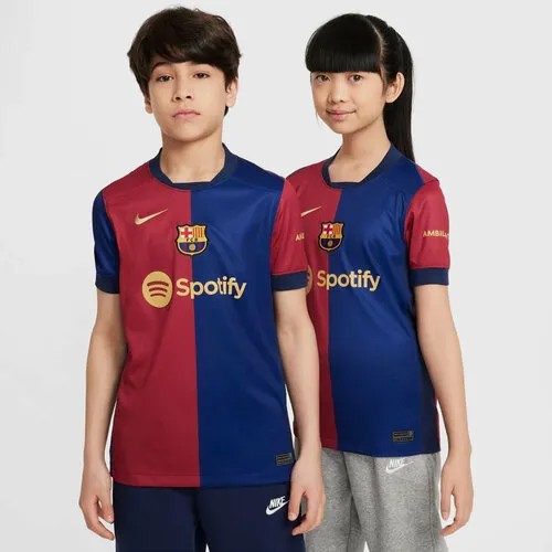 Футболка спортивная NIKE FC Barcelona, размер YXL, красный/синий