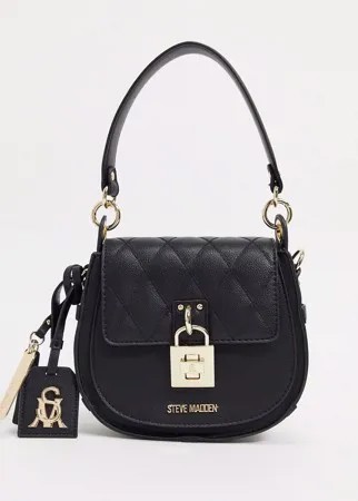Черная стеганая сумка через плечо Steve Madden Bsandie-Черный