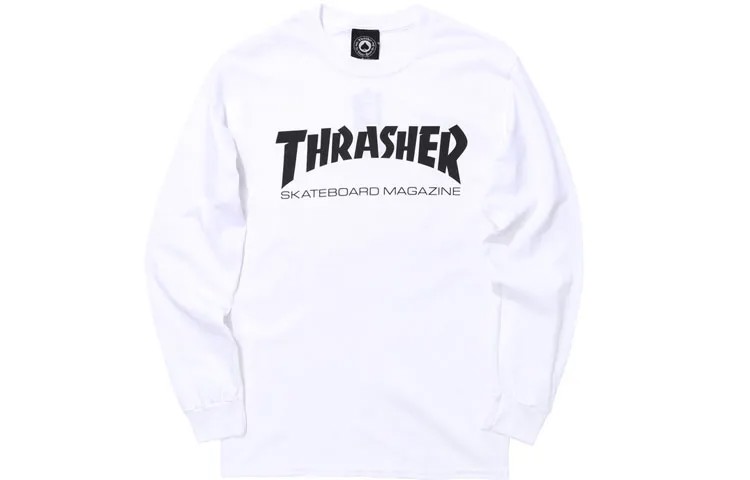 Толстовка с логотипом унисекс Thrasher, белая