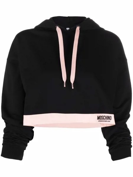 Moschino укороченное худи с логотипом