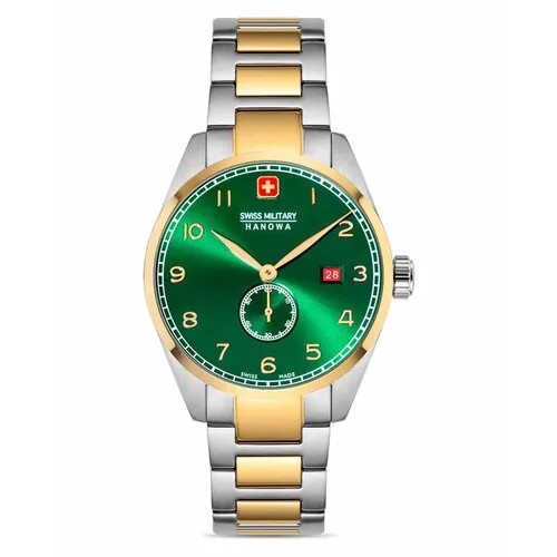 Наручные часы Swiss Military Hanowa SMWGH0000760, серебряный, зеленый