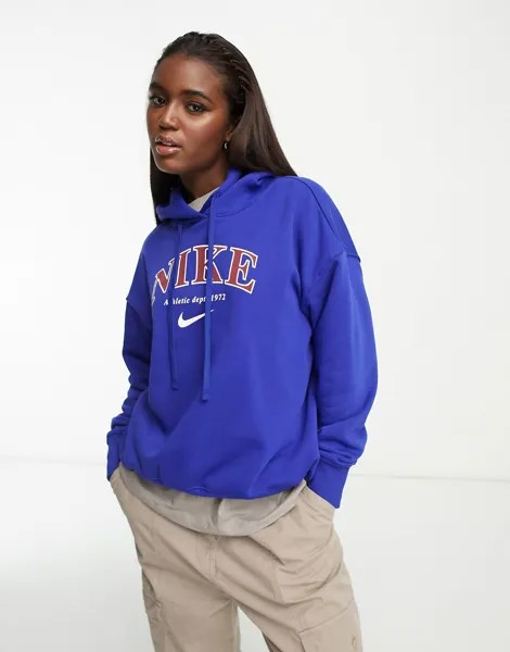 Худи темно-синего цвета из флиса Nike Unisex Varsity Phoenix