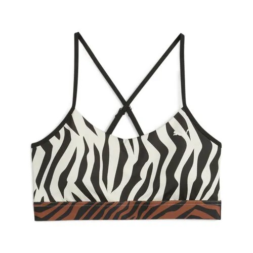Топ спортивный PUMA Move Animal Remix Bra, размер XL, бежевый