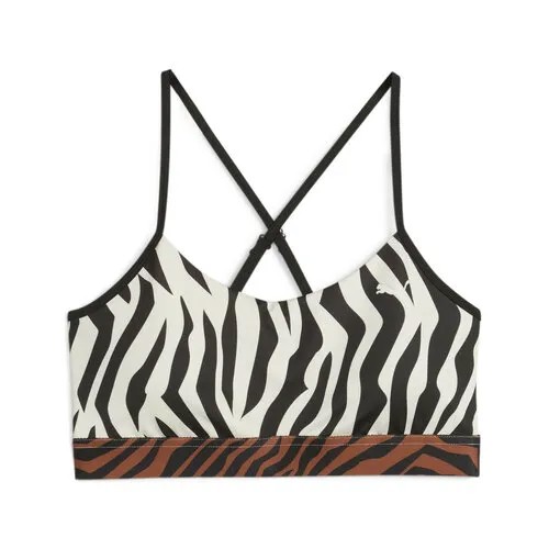 Топ PUMA Move Animal Remix Bra, размер XL, бежевый