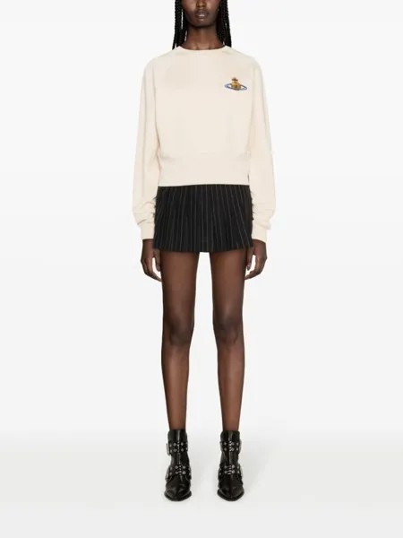 Vivienne Westwood толстовка с вышивкой Orb, нейтральный цвет