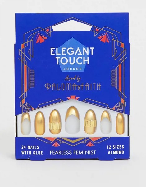 Накладные ногти Elegant Touch X Paloma Faith - Fearless Feminist-Золотой