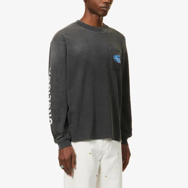 Классическая футболка из хлопкового джерси с графическим принтом Represent, черный