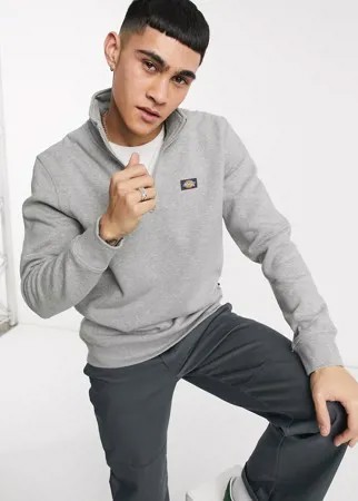 Серый свитшот с молнией 1/4 Dickies Oakport
