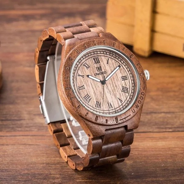 Натуральные деревянные часы Сандалии Деревянные наручные часы для мужчин ручной работы