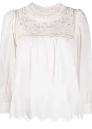 Zadig&Voltaire блузка Temper с фестонами