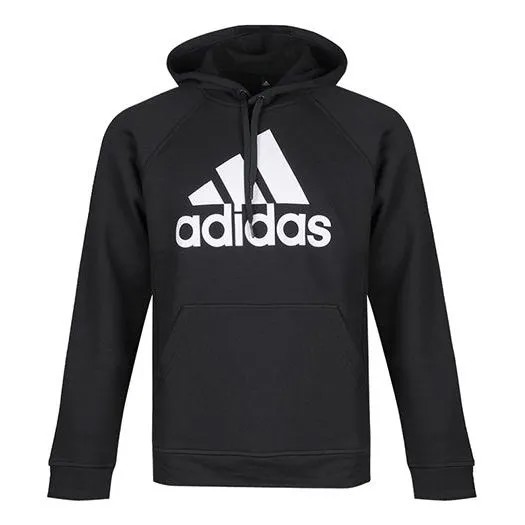 Толстовка adidas Men's Logo Knitted Sports Hooded Fleece Black, черный