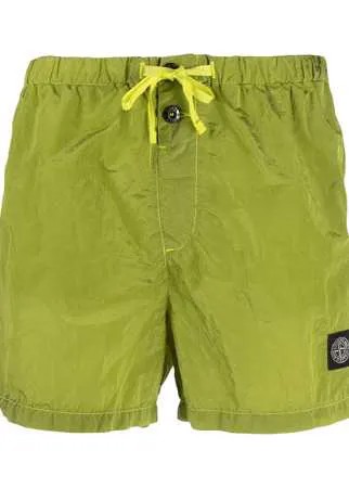 Stone Island плавки-шорты с нашивкой-логотипом и кулиской