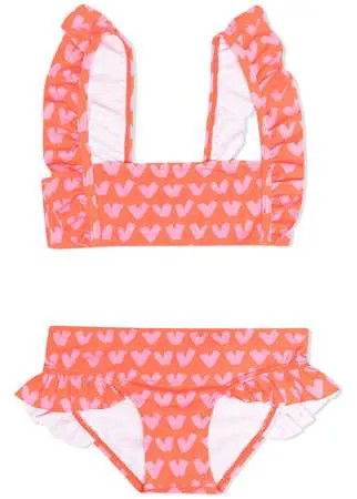 Stella McCartney Kids бикини с оборками и принтом