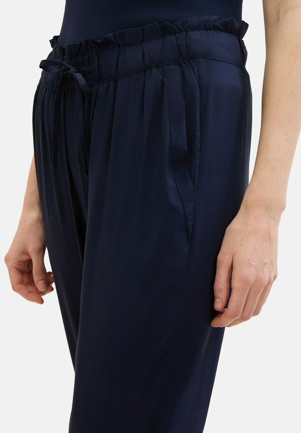 Брюки Lockere Cropped TOM TAILOR, небесный капитан синий