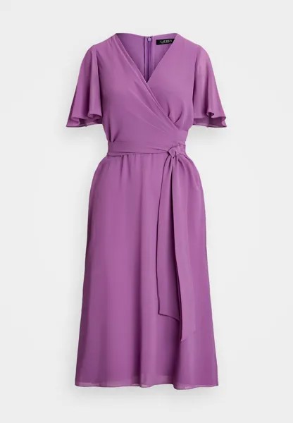 Коктейльное платье / Вечернее платье BELTED GEORGETTE DRESS Ralph Lauren, цвет Aurora Violet