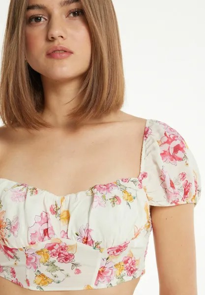 Блуза Tezenis, крапчатый светло-розовый