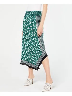 INC Женская зеленая плиссированная юбка миди с принтом Размер: M