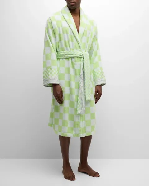 Мужской халат Medusa Contrasto Versace, цвет Mint And White