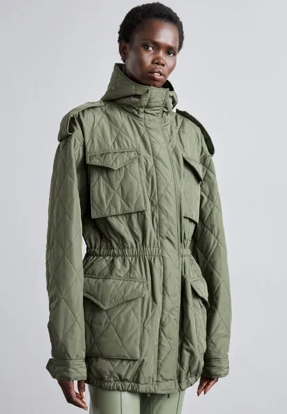 Парка Quilted Hooded Cargo Norma Kamali, цвет military