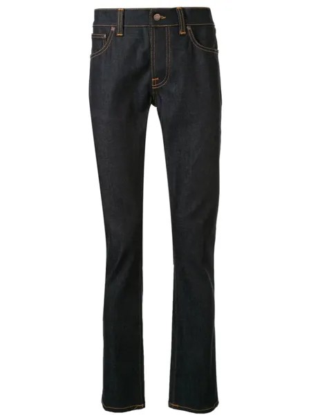 Джинсы Grim Tim кроя слим Nudie Jeans, синий