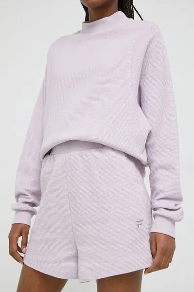 Хлопковые шорты Fila, фиолетовый