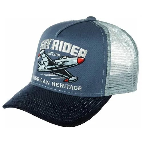Бейсболка STETSON арт. 7761102 TRUCKER CAP SKY RIDER (голубой / синий), размер ONE