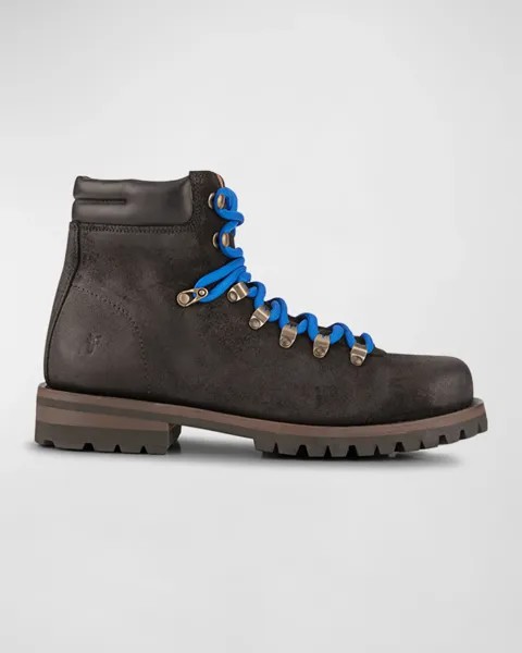 Мужские кожаные походные ботинки на шнуровке Frye, цвет Black