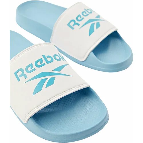 Шлепанцы Reebok, размер 4 US, белый/голубой