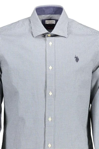 США ПОЛО ASSN. Элегантная мужская рубашка Slim Fit с длинным рукавом U.S. Polo Assn., цвет Light Blue