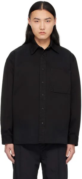 Черная рубашка с песочным эффектом Solid Homme
