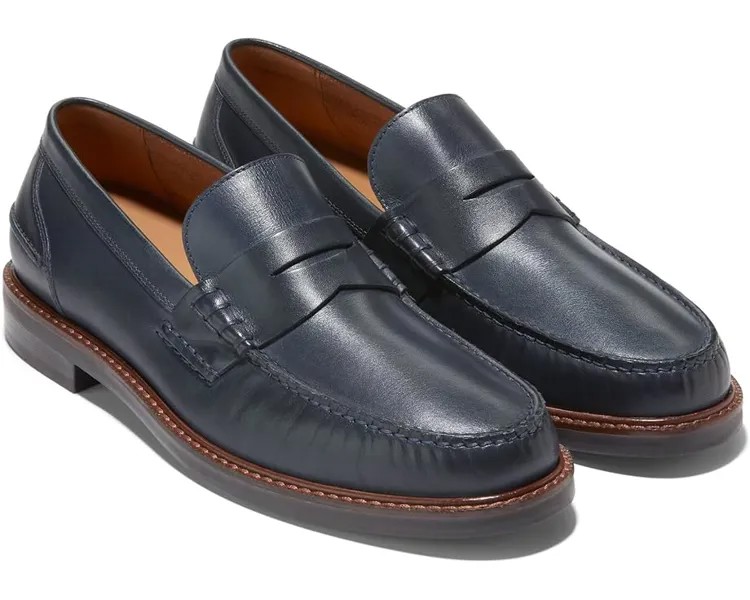 Оксфорды Cole Haan American Classics Pinch Penny Loafer, цвет Navy Blazer/Dark Chocolate